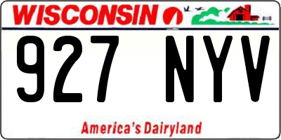 WI license plate 927NYV