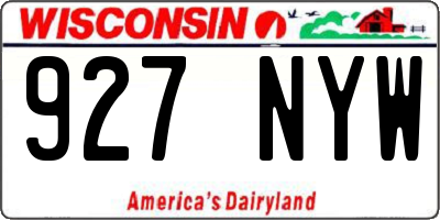WI license plate 927NYW