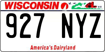 WI license plate 927NYZ