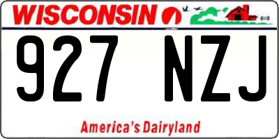 WI license plate 927NZJ