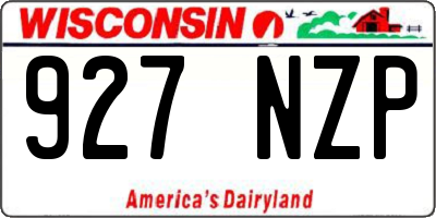 WI license plate 927NZP