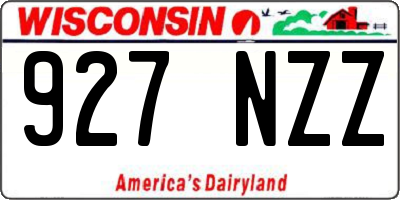 WI license plate 927NZZ