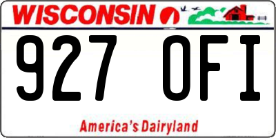 WI license plate 927OFI