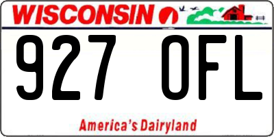 WI license plate 927OFL