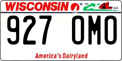 WI license plate 927OMO
