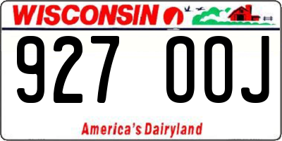 WI license plate 927OOJ