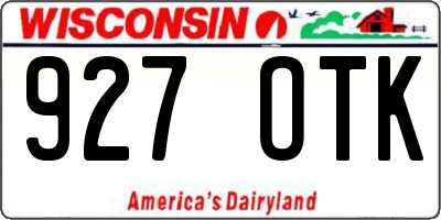 WI license plate 927OTK
