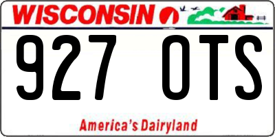 WI license plate 927OTS