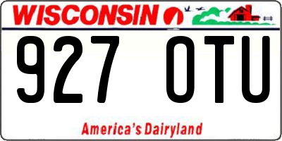 WI license plate 927OTU