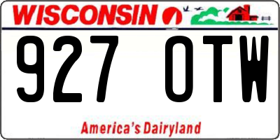 WI license plate 927OTW