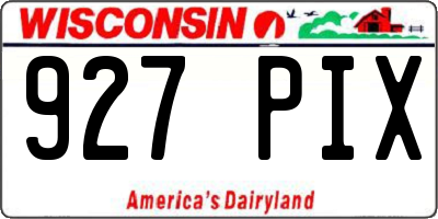 WI license plate 927PIX