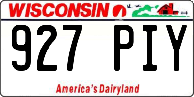 WI license plate 927PIY