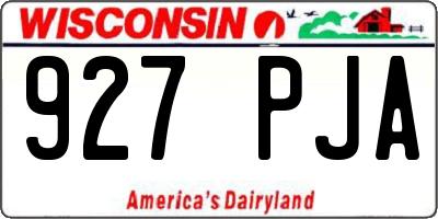 WI license plate 927PJA