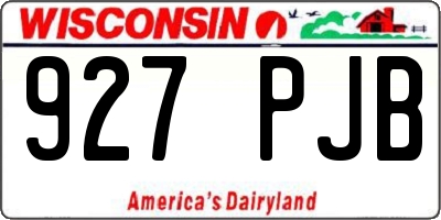 WI license plate 927PJB