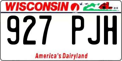 WI license plate 927PJH