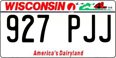 WI license plate 927PJJ