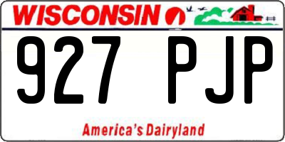 WI license plate 927PJP