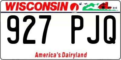 WI license plate 927PJQ