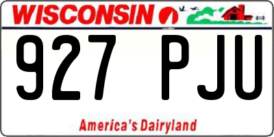WI license plate 927PJU