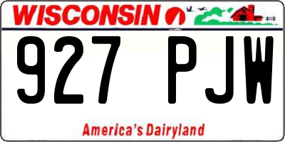 WI license plate 927PJW