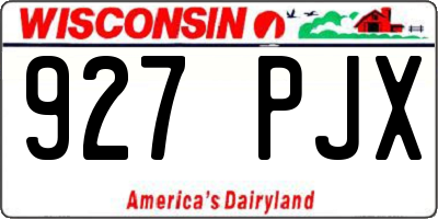 WI license plate 927PJX