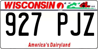 WI license plate 927PJZ