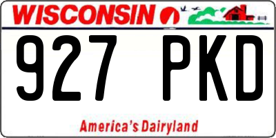 WI license plate 927PKD
