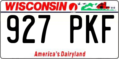 WI license plate 927PKF