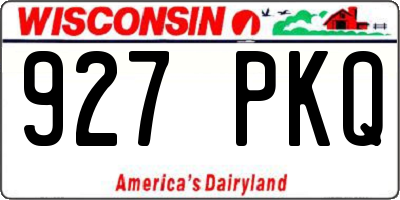 WI license plate 927PKQ