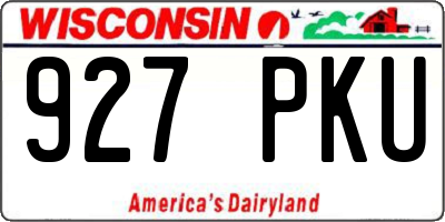 WI license plate 927PKU