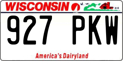 WI license plate 927PKW
