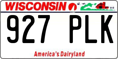 WI license plate 927PLK