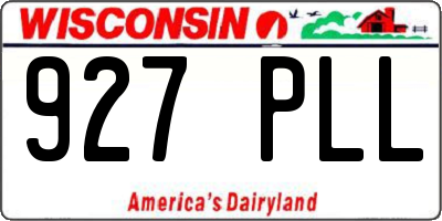 WI license plate 927PLL