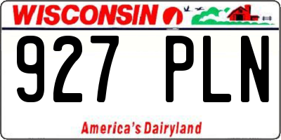 WI license plate 927PLN