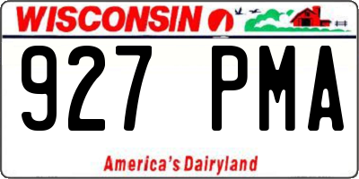 WI license plate 927PMA