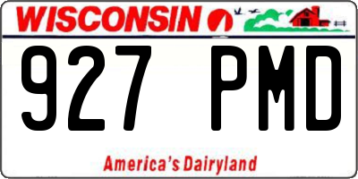 WI license plate 927PMD