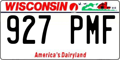 WI license plate 927PMF