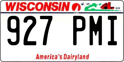 WI license plate 927PMI