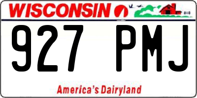 WI license plate 927PMJ