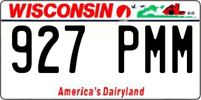 WI license plate 927PMM