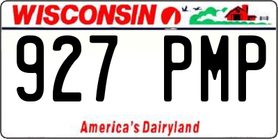 WI license plate 927PMP