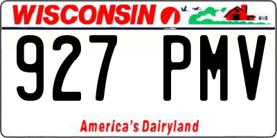 WI license plate 927PMV