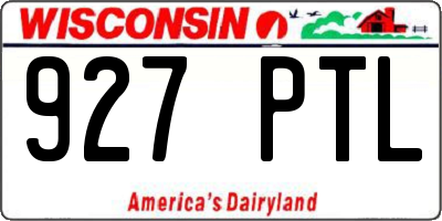 WI license plate 927PTL