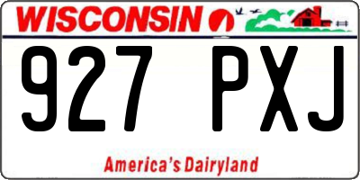 WI license plate 927PXJ