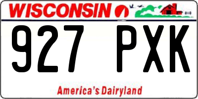 WI license plate 927PXK