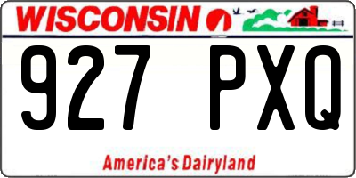 WI license plate 927PXQ