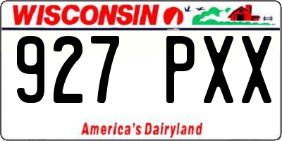 WI license plate 927PXX