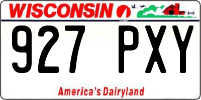 WI license plate 927PXY
