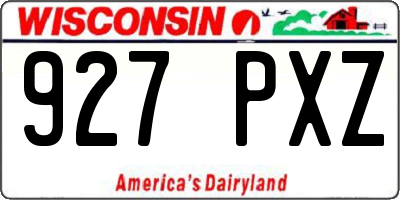 WI license plate 927PXZ