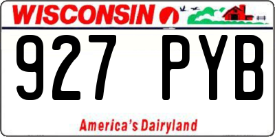 WI license plate 927PYB